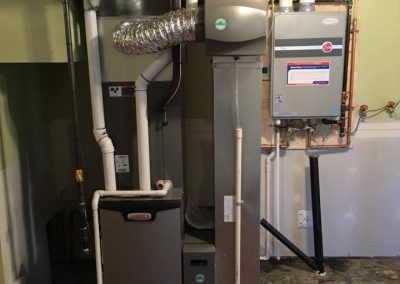 furnace system in basement